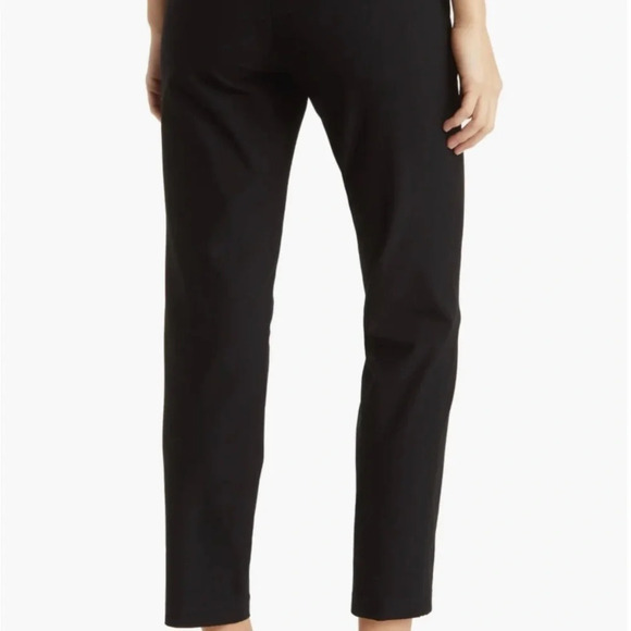 Eileen Fisher Stretch Crepe Slim Ankle Pant in Black Size Large - Picture 3 of 12